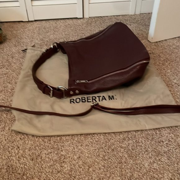 Burgundy bag. Roberta M. Leather. - Picture 7 of 7